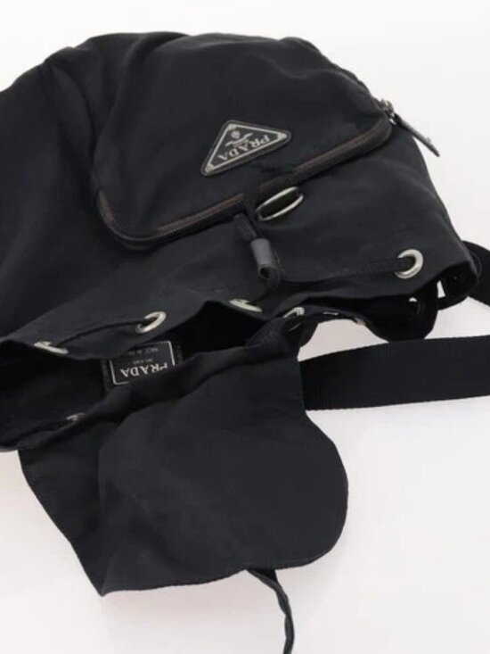 PRADA Backpack Nylon Navy Silver Auth bs33304 main image 4